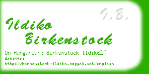 ildiko birkenstock business card